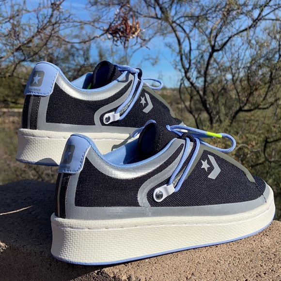 😎 New Reflective Converse Pro Leather OX Low Top Running Sneakers 😎 - Picture 4 of 16